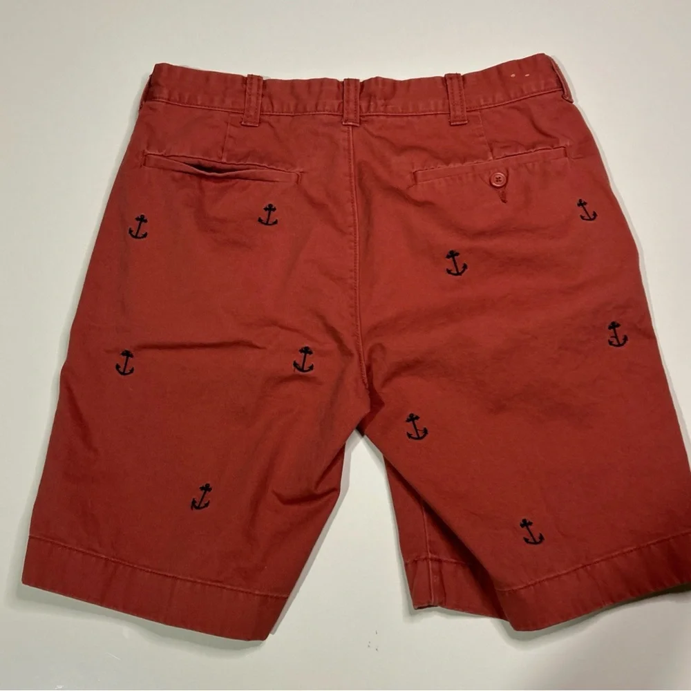 J. Crew Men's Red Anchor Print Shorts